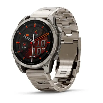 fenix 8 - 47 mm, AMOLED - Sapphire, Titanyum, Vented Titanyum Kayışlı resmi